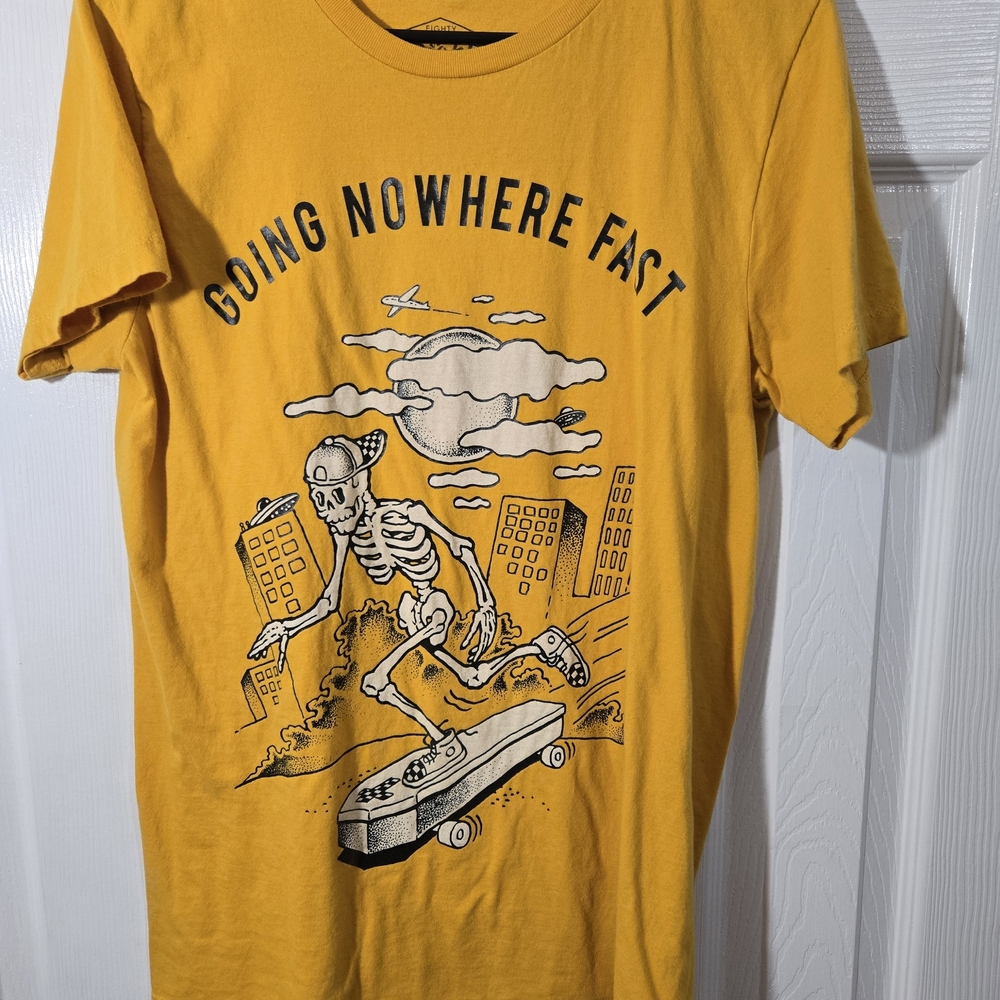 Eighty Eight Mustard Tee with Graphic Print